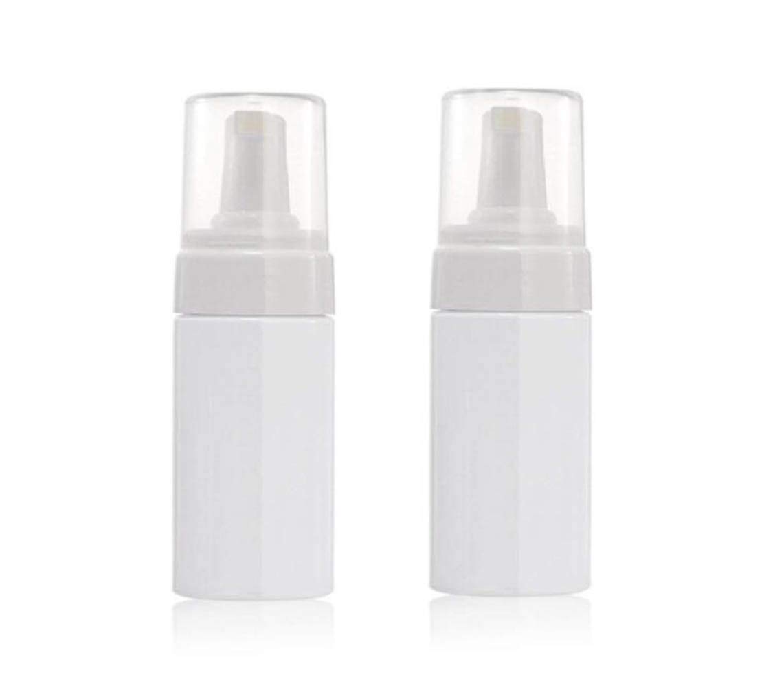 2PCS 120ml 4oz White Plastic Empty Shampoo Cosmetic Foaming Containers Foam Dispenser Pump Bottles Vial Bathroom Accessory for Makeup Travel