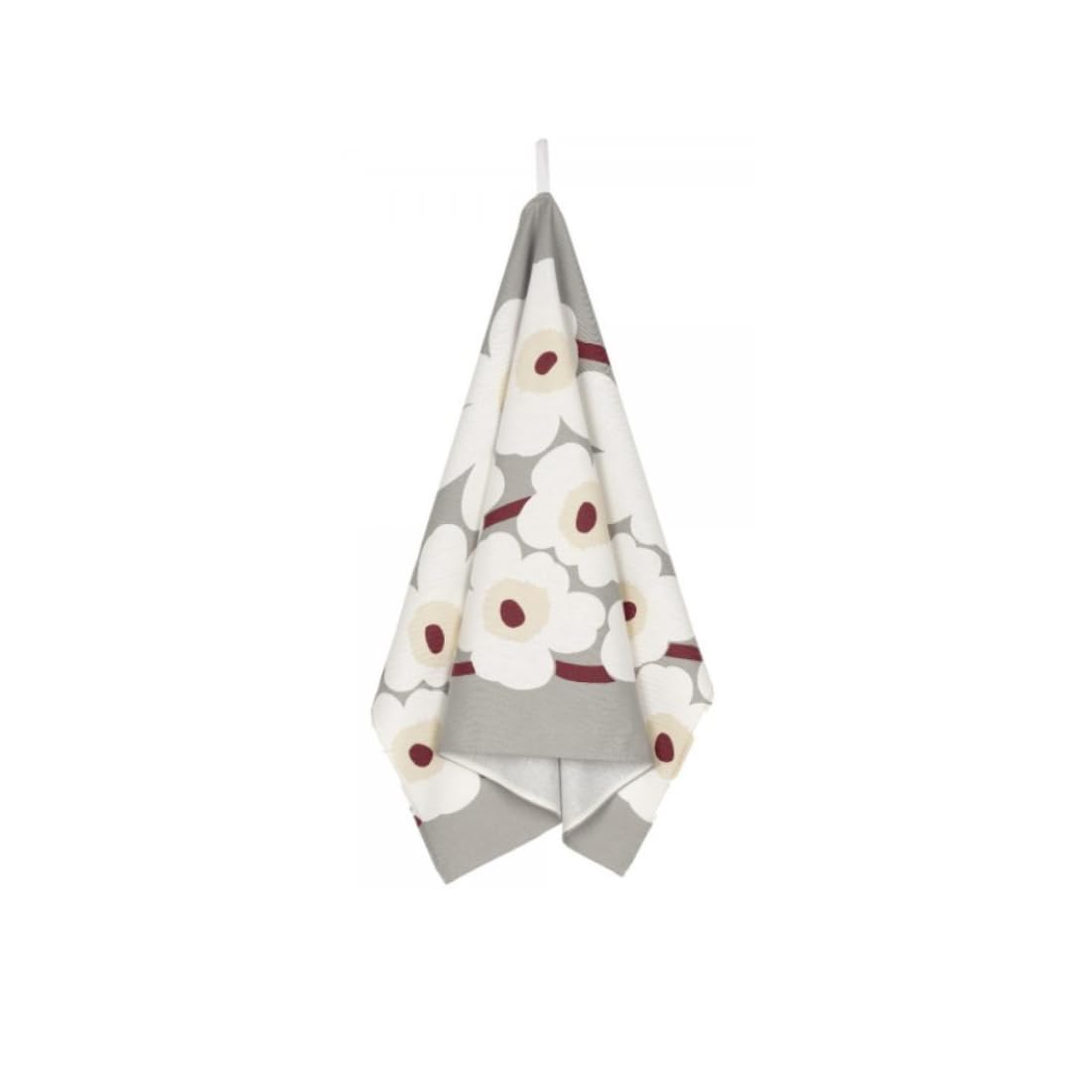 Marimekko Pieni Unikko ręcznik do herbaty 47 x 70 cm – lt.Grey, White, dk.red, Yellow