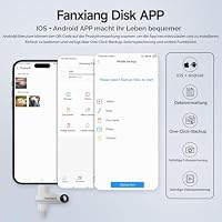 fanxiang 64GB USB Stick 80MB/s Hochgeschwindigkeit USB 3.2 Gen1 Type-C + Lightning Kompatibel mit Windows, Mac, iOS – Ansicht 7