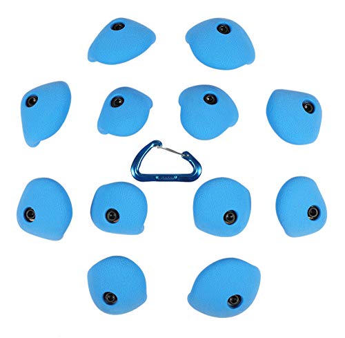 12 Medium Double Incut Roof Jugs | Bolt-on Rock Climbing Holds | Blue