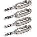 GLS Audio XLR Female to 1/4" Male TRS Adapter Gender Changer - XLR-F to 6.3mm Stereo Coupler Adapters - 4 PACK