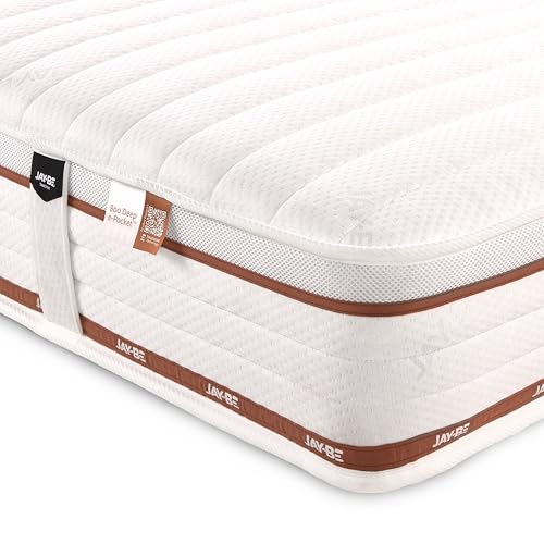 JAY-BE Ryze 800 Pocket Sprung Mattress, 23cm Deep, Medium Firm, Posture Support, Reduced Motion Transfer, Breathable, Odourless Materials, Moisture-Wicking, 3ft Single (190 x 90 x 23cm)