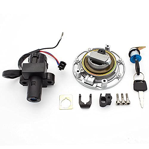 3 Wire Ignition Switch Fuel Gas Cap Cover with Key Lock Set CNC Racing Motorcycle Accessories Compatible with CBR600 F2 F3 1991 1992 1993 1994 1995 1996 1997 1998