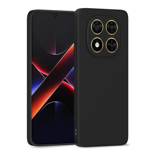 Image of Outlouders Back Cover for Poco X7 5G | Camera Protection | Durable Soft Matte Silicone Bumper Case (Black)