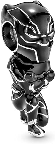 Image of Black Woman Charms for Women Charm Bracelets, 925 Sterling Silver Cartoon Mother's Day Halloween Birthday Christmas Jewelry Gift for Girls