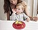 Linowos Baby Divided Plate Placemat Silicone- Portable Non Slip Child Feeding Suction Plate for Children Babies and Kids BPA Free Baby Dinner Plate Microwave Dishwasher Safe (Duck-Blush)