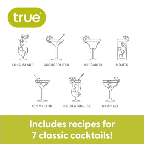 image for True Glass Cocktail Shaker with Recipes, Glass Shaker Bottle for Cockt