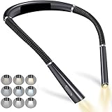 Neck Reading Light, Book Light for Reading in Bed at Night 3 Modes & 3 Brightness Adjustable LED Eye Care Book Light for Reading, Rechargeable Book Light for Camping, Knitting, Repairing