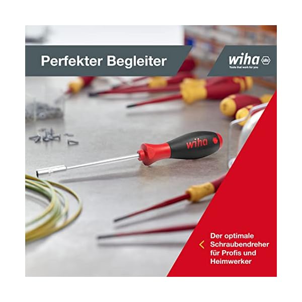 Wiha Schraubendreher Set SoftFinish® Sechskant-Steckschlüssel 5-tlg. ergonomischer Griff für kraftvolles Drehen I… – Bild 7