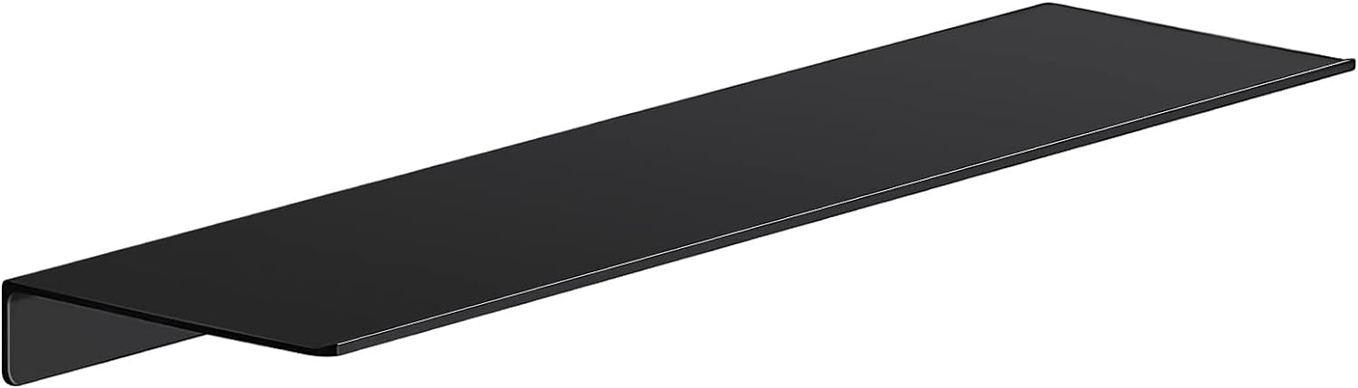 Danpoo Metal Wall Shelf, Black Floating Shelf, 20" Display Shelves for Wall Storage, Long Bathroom Shelf Wall Mounted 20 IN Black