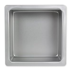 PME Professional Aluminum Square Cake Pan (15 x 15 x 4), Silver, Standard
