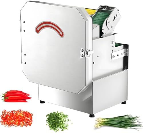 Commercial Vegetable Chopper 200W, Electric Cutter with Adjustable Thickness 1.5-35mm, 150kg/h Capacity, 700 RPM, Ideal for Mincing Herbs & Vegetables, 110V