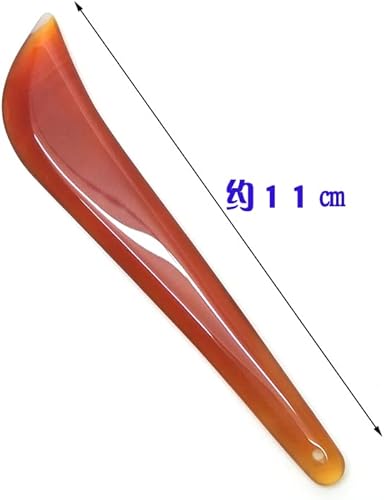 Miniatura 5 de Hotwin 2 cuchillos de ágata para pulir y pulir para oro, plata, joyas, arcilla artesanal, herramientas de joyería, pulido y pulido (marrón)