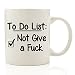 To Do List - Not Give a Fck Funny Coffee Mug 11 oz - Birthday Gift For Men & Women Him or Her - Office Cup & Valentines Day Present Idea For Mom, Dad, Husband, Wife, Boyfriend, Girlfriend, Coworkers