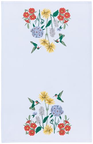 Image of Now Designs Printed Cotton Dishtowel - Hummingbird