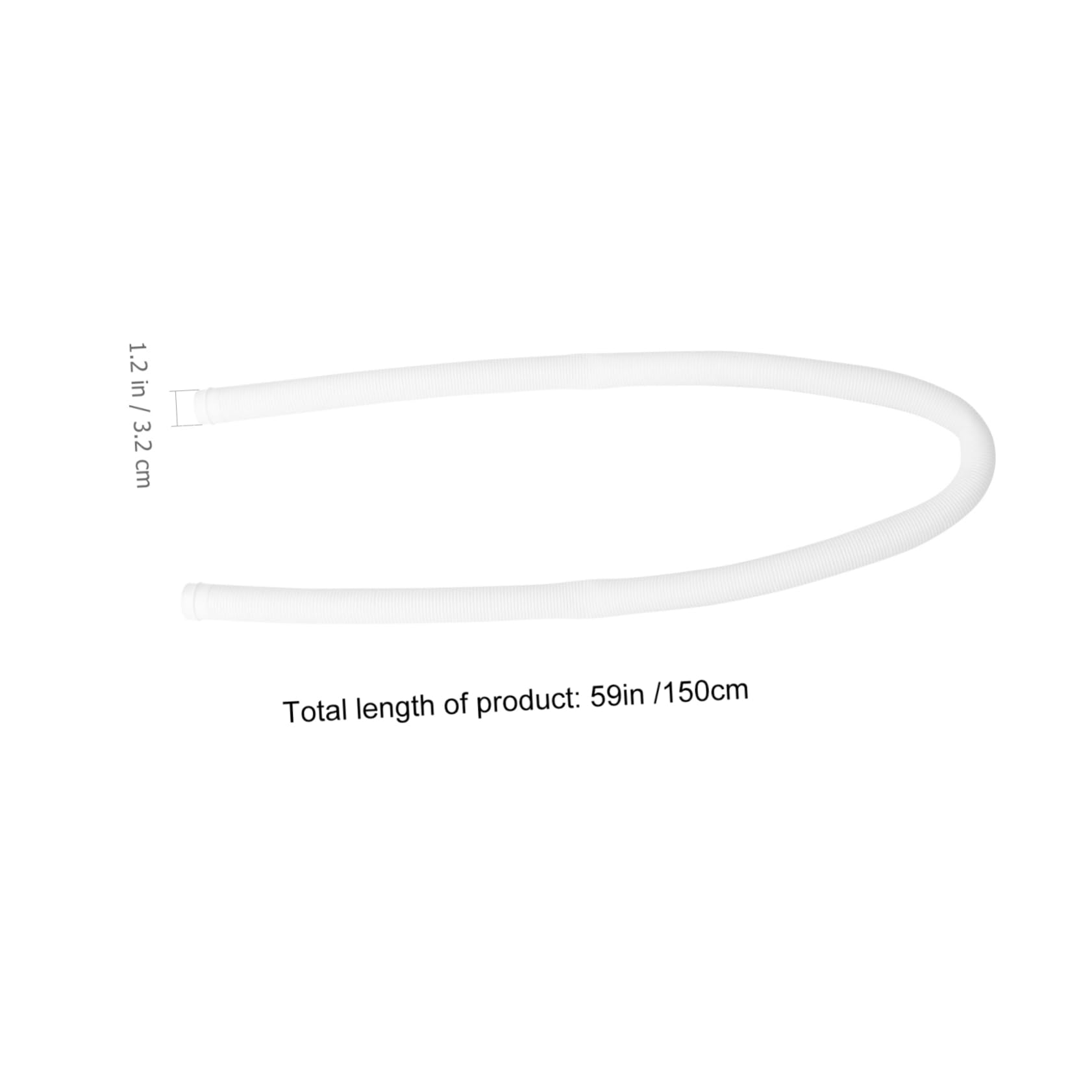 KONTONTY 1pc Pool Replacement Hose Filter Pump Hose Swimming Pool White Single Tube 2 Clips