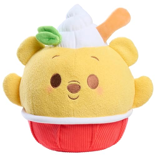 Disney Munchlings Squeeze-A-Munch Large Lemon Scented Mint Shaved Ice Winnie The Pooh Plush, Kids Toys for Ages 0+ by Just Play