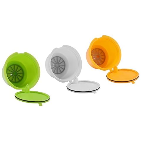 Vvciic 3pcs Reusable Refillable Coffee Capsules for Dolce Gusto Plastic Capsule Pod for Nescafe Dolce Gusto Cover