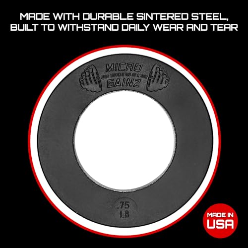 Image of Micro Gainz Calibrated Fractional Weight Plate Set of 2 Plates, Choose Set (.25LB-1.25LB), Designed for Olympic Barbells for Strength Training & Micro Loading Bar Weights, Made in USA