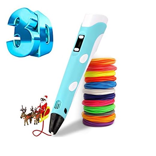 Bolígrafo 3D, bolígrafo de impresión 3D inteligente con filamento de 12 colores, compatible con PLA y ABS, Pantalla LCD, 3D Pen Juguetes/Regalos para Niños (pen)