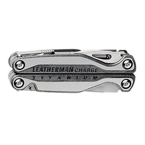 LEATHERMAN, Charge Plus TTi Titanium Multitool with Scissors and Premium Replaceable Wire Cutters, Stainless Steel, Built in the USA