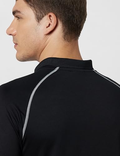 Image of CAHOOT Men's Black Ombre Polo Neck Short Sleeve Regular Fit T Shirt for Active Wear