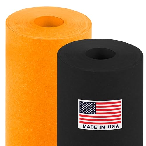 Paclord 18' x 1200' (100 ft) Halloween Crafts Kraft Paper Rolls Set, 45 Lbs - Orange, Black Kraft Paper - Made in USA Colored Paper for Kids Crafts, DIY, School, Gift Wrapping