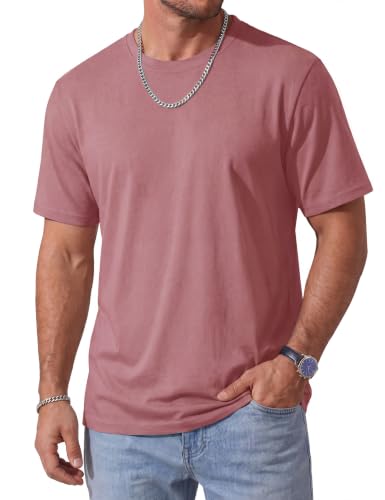 Image of MAGCOMSEN Mens T-Shirts Short Sleeve UPF 50+ Lightweight Moisture Wicking Basic Crewneck Casual Summer Cooling T Shirt