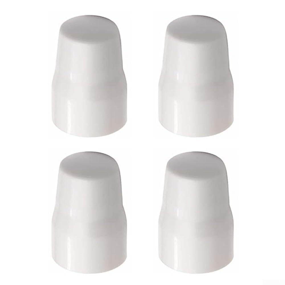 ZWEquipint Push On Radiator Valve Cover Cap,With Secure Grip Washer Design,For Central Heating System Protection White(4pc)