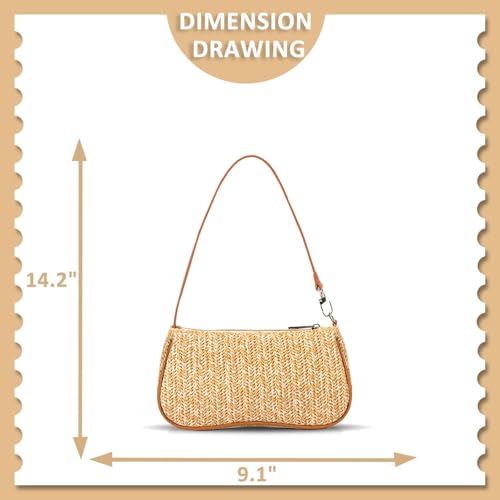 Bolso de verano bohemio khaki tejido a mano miniatura 4