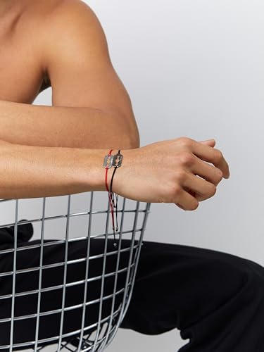 Men's Bracelet on Red Nylon Cord, Red2