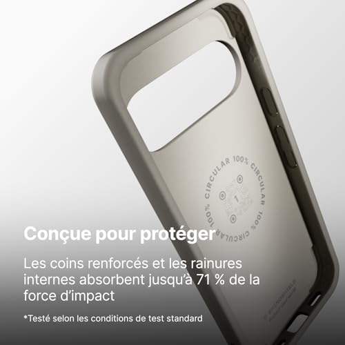 Coque Pixel 10 Pro RhinoShield design fin et protection noire