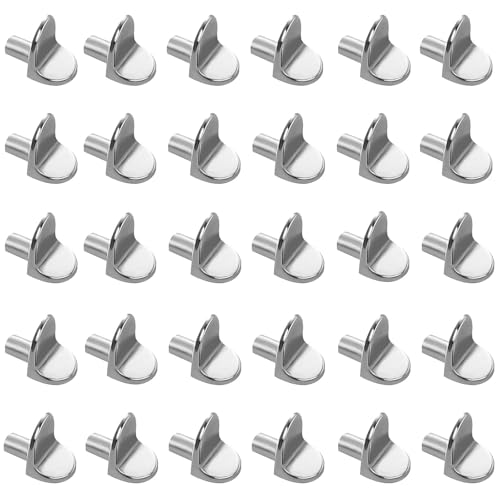 30 Pcs Shelf Support Pegs, Cupboard Shelf Pegs, Kitchen Cupboard Shelf Supports, Shelf Pins for Furniture Kitchen Cabinet Bookcase Closet Wardrobe Cupboard Wood Shelves Supports