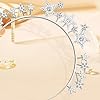 Bandeau argenté avec couronne étoile halo, bandeau étoile argenté, bandeau strass, diadèmes et couronnes argentées pour femmes et filles, accessoires pour cheveux, fête, mariage, festival #2