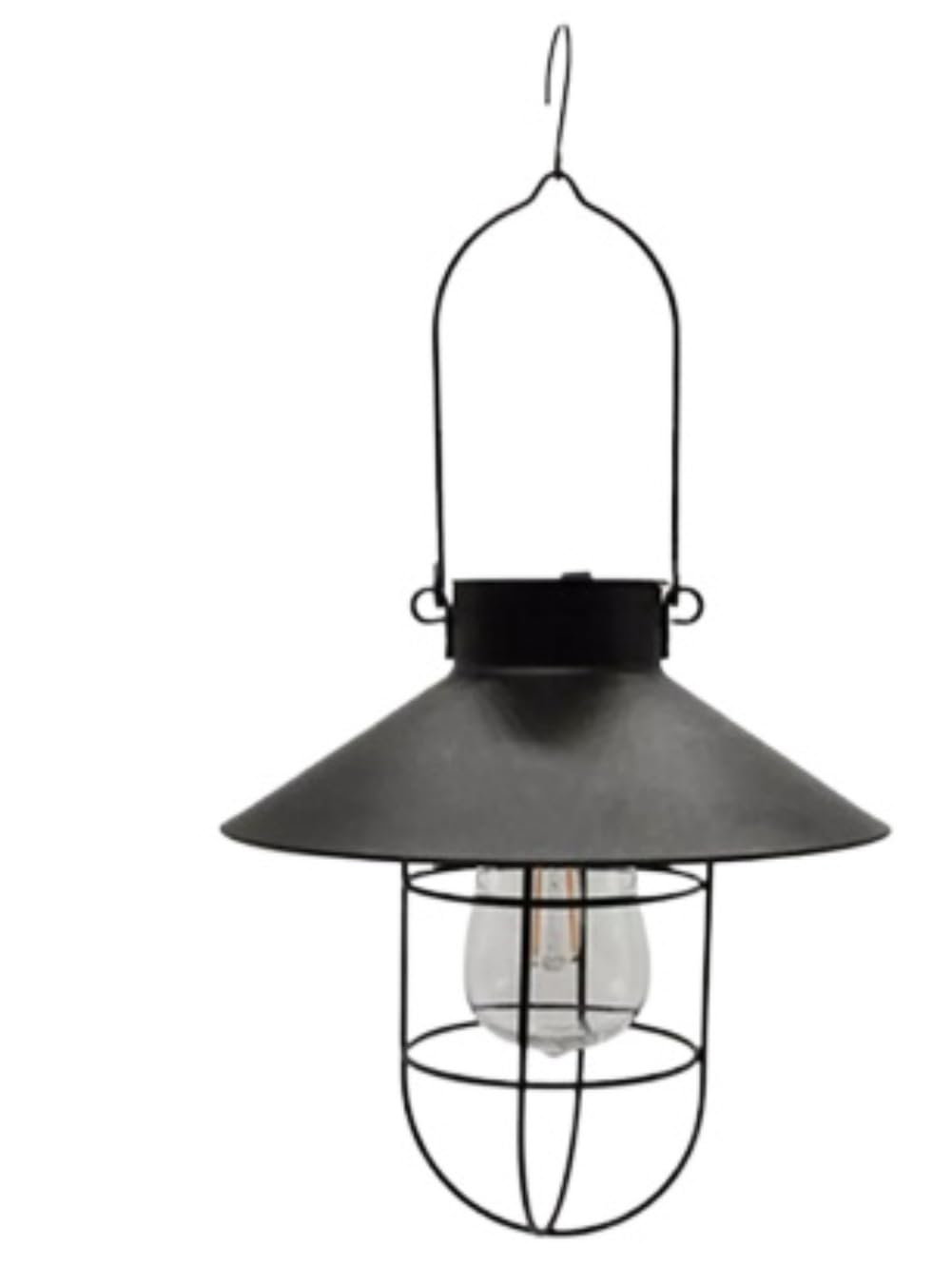 Anso A Solar Lantern Lamp With Hanging Rod Landscape Decorative Hanging Light Outdoor Patio Ip55 Retro Path Lights (A)