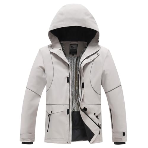 Generisch Chaqueta de esquí para mujer resistente al agua: chaqueta de snowboard con forro, chaqueta de invierno, chaqueta softshell, chaqueta de exterior, parka gruesa de invierno, traje de nieve