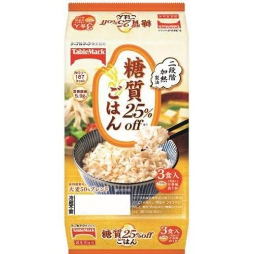 テーブルマーク 糖質25%offごはん 3食 (150g×3個)×8個入