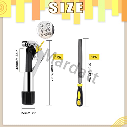 Mardatt 2 Pcs Bicycle Tube Cutter With 8" File Tool Set, 1/4” To 1-5/8” Aluminum Wheel Cutting Bike Front Fork Handlebar Tubing Cutter Tool For Copper Steel Pvc Brass Aluminum Pipes #TOP1