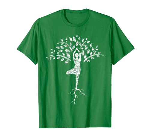 Yoga Tree of Life Shirt (Whit Print) T-Shirt Cover