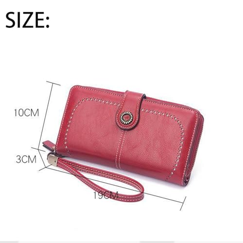 Civilizek/Beyonddraw Women's Fashion Zipper Wallet, Large Capacity Long Wallet for Women, Durable Large Womens wallet, Suitable for all occasions (Light blue)4