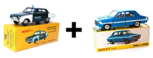 Atlas Lot de 2 Dinky Toys : R12 Gordini + Ford Taunus Police / Norev (Réf: 1424G+551)