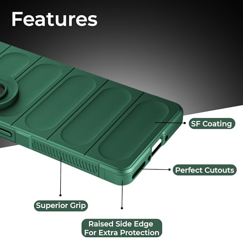 Image of A rtistque Liquid Silicone Stripes Back Cover Case for iQOO Neo 8 5G | with Camera Protection | with Inner Fabric | Anti Slip Grip | AirBag Case - Green