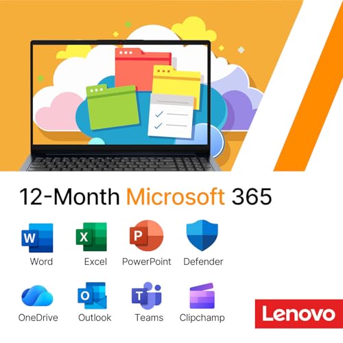 Image of Lenovo IdeaPad 15.6 inch FHD Business Laptop • Microsoft Office 365 • 1.1TB Storage • DDR4 • Intel Dual core • 1TB Cloud and 128GB SSD and • WiFi 6 • Copilot AI • Windows 11 no Mouse • Essential Laptop