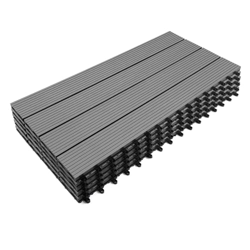 IDMarket - Lot de 5 Dalles de terrasse rectangulaire WODHY
