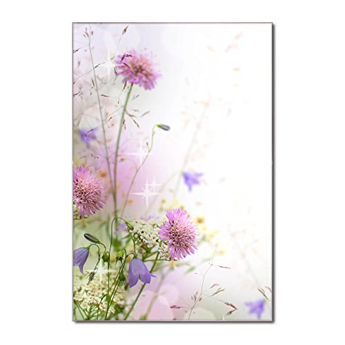 banjado Glas Magnettafel (40 x 60cm) - Magnetwand Glas - Magnetpinnwand als Memoboard - Pinnwand Magnettafel Küche, Büro, Kinderzimmer - Glitzernde Wiese