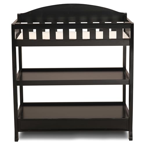 Image of Delta Children Infant Changing Table with Pad, Ebony Black