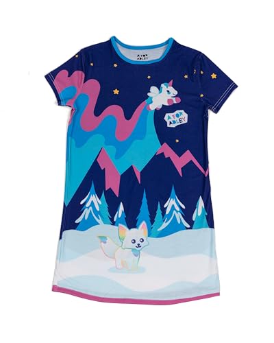 A FOR ADLEY Super Cute and Cozy Jammies, Now You Can Show Your Love For Adley While You Sleep or Just a Nice Pajama Day. (Winter Rainbow, 4)