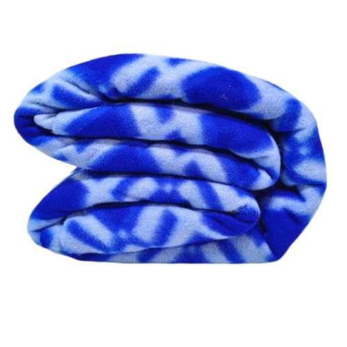 Image of Winter Soft Single Bed Warm Woollen Blend Fleece Duvet Cover | Blanket Cover | Quilt Cover | Razai Cover with Zipper, Woolen Fabric Size- 90 x 60 in, Color- Blue, Single Bed