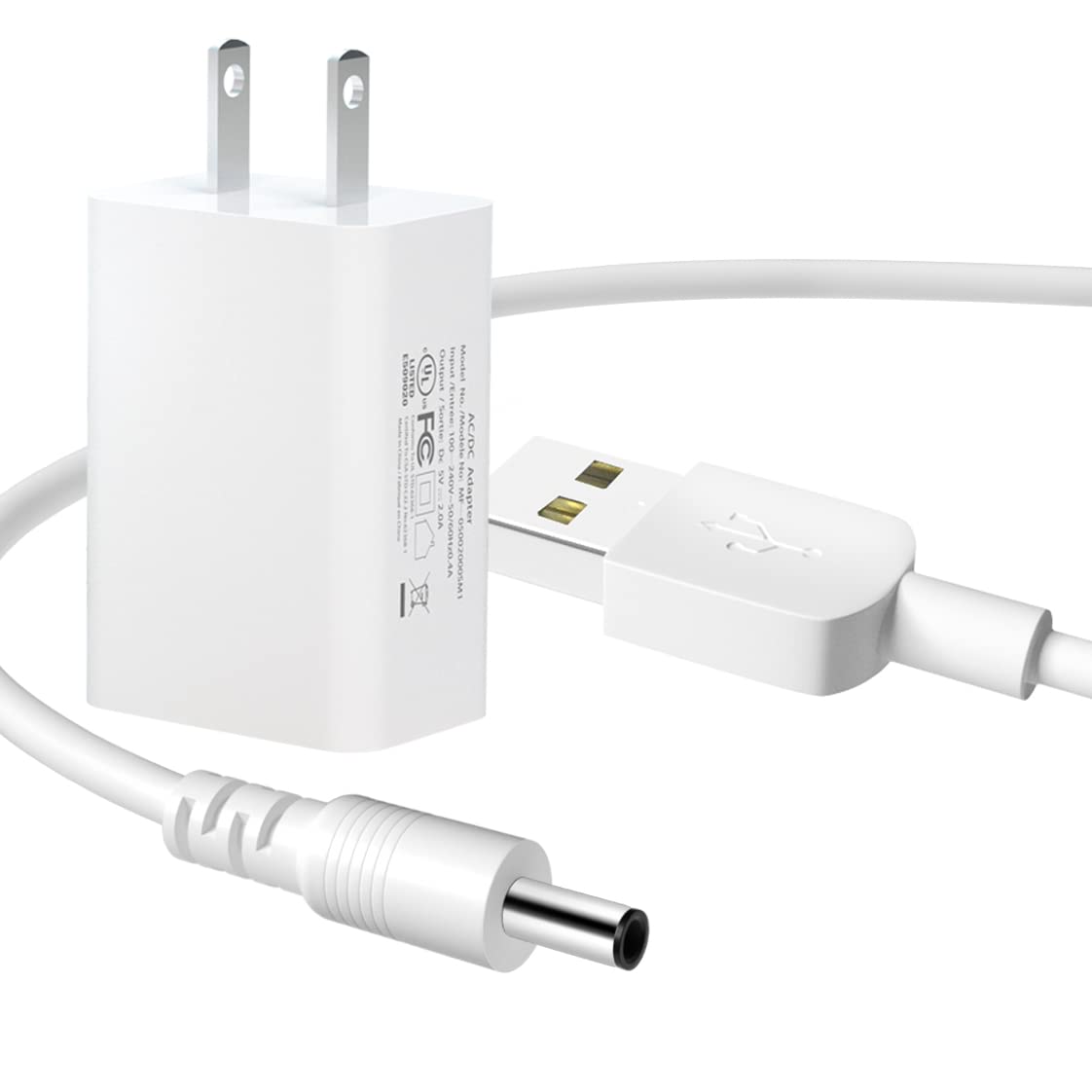 USB Charger with DC Charging Cord for LELO Gigi,Gigi 2,Mia,Mona,Mona 2,Mona Wave,Lna Wave,Ora,Ora 2,Liv,Liv 2,Lily,Lily 2,FOREO Luna Mini Facial