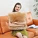 linmopm Excluding Insert Faux Fur Sheepskin Pillow Cover White Shag Fuzzy 18x18 Inch Beige 2 Pcs Super Soft Fluffy Cushion Plush Pillow Case Luxury Living Room Sofa Bed Home Decor Chair Cushion